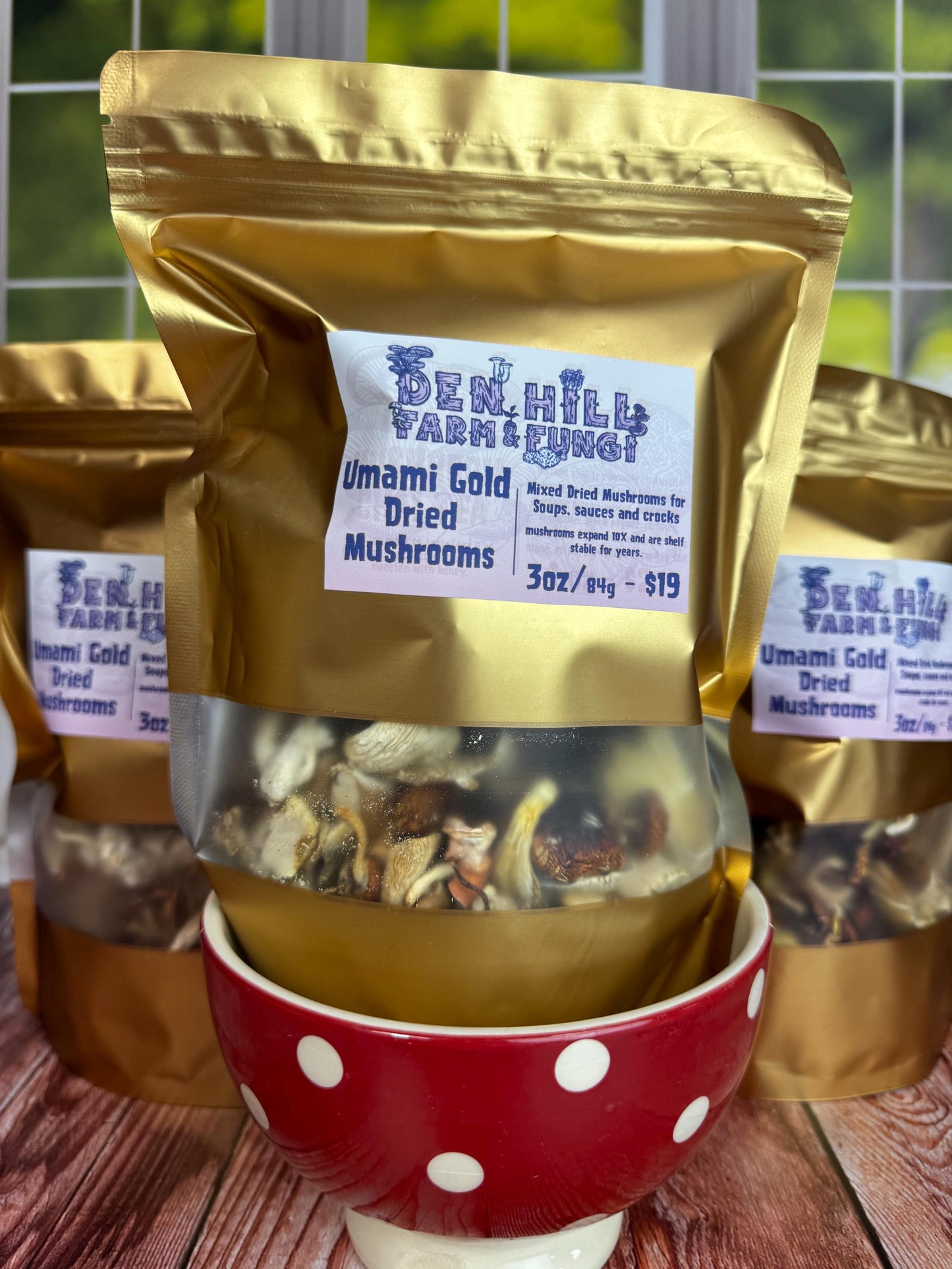 Our Gourmet & Functional Mixed Dried Mushroom (Lions Mane, Maitake, Shiitake, Oyster, Chestnut, Enoki) add to soup, crooks, whatever!