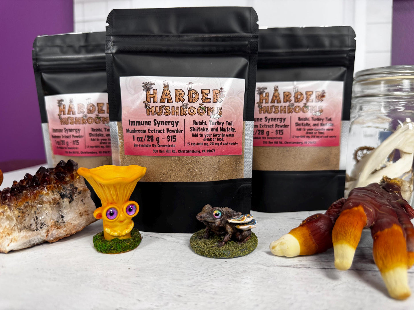 Immune Synergy 4:1 Functional Mushroom Extract - Reishi, Turkey Tail, Maitake (Hen-of-the-woods) and Shiitake